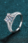 Stylish Moissanite Sterling Silver Ring ALLOW 5-12 BUSINESS DAYS FOR SHIPPING