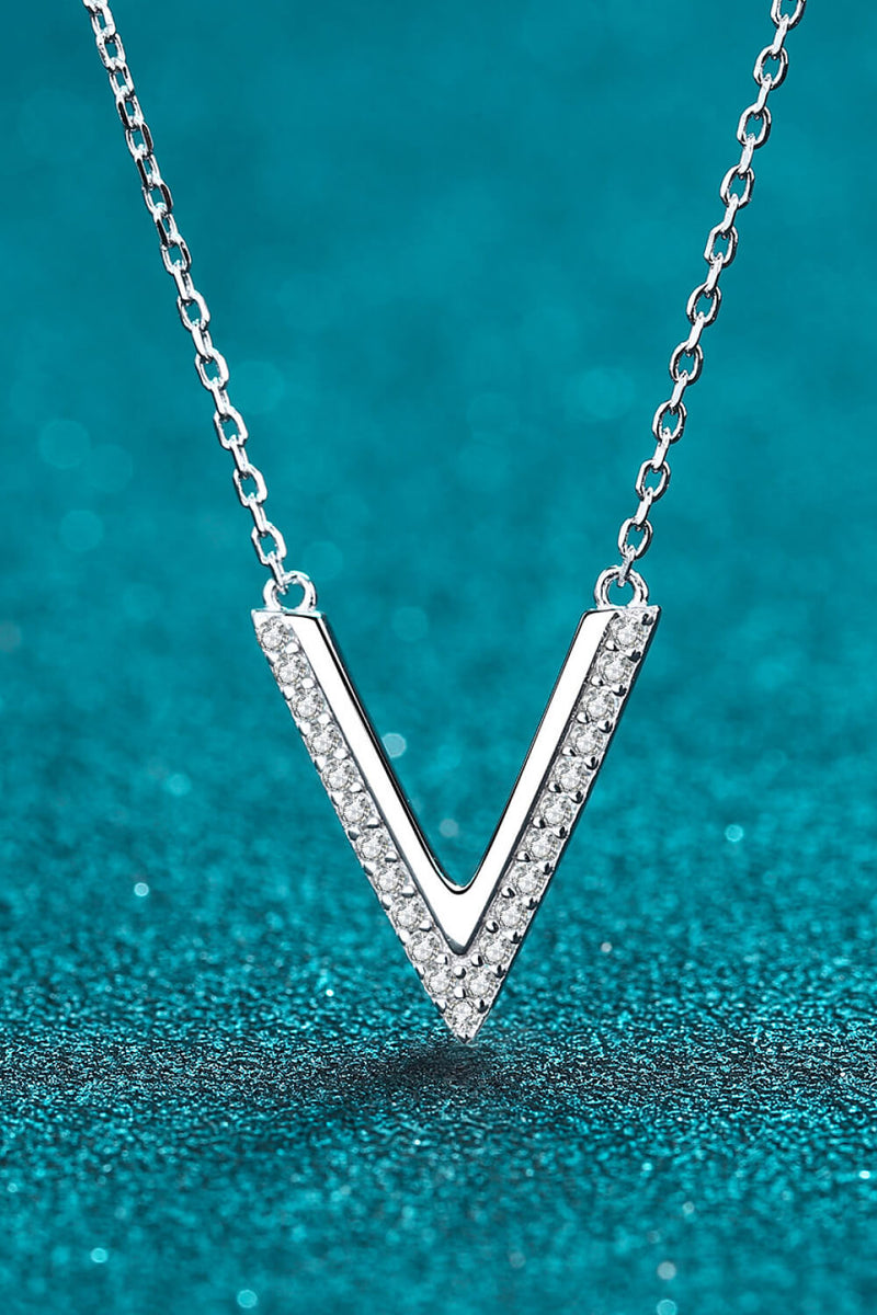 Sterling Silver V Letter Pendant Necklace ALLOW 5-12 BUSINESS DAYS FOR SHIPPING