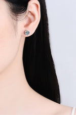 2 Carat Moissanite Rhodium-Plated Stud Earrings(PLEASE ALLOW 7-15 DAYS FOR ORDERING AND PROCESSING)