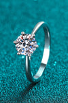 Moissanite 6-Prong Adjustable Ring(ALLOW 5-12 BUSINESS DAYS TO PROCESS AND SHIP)