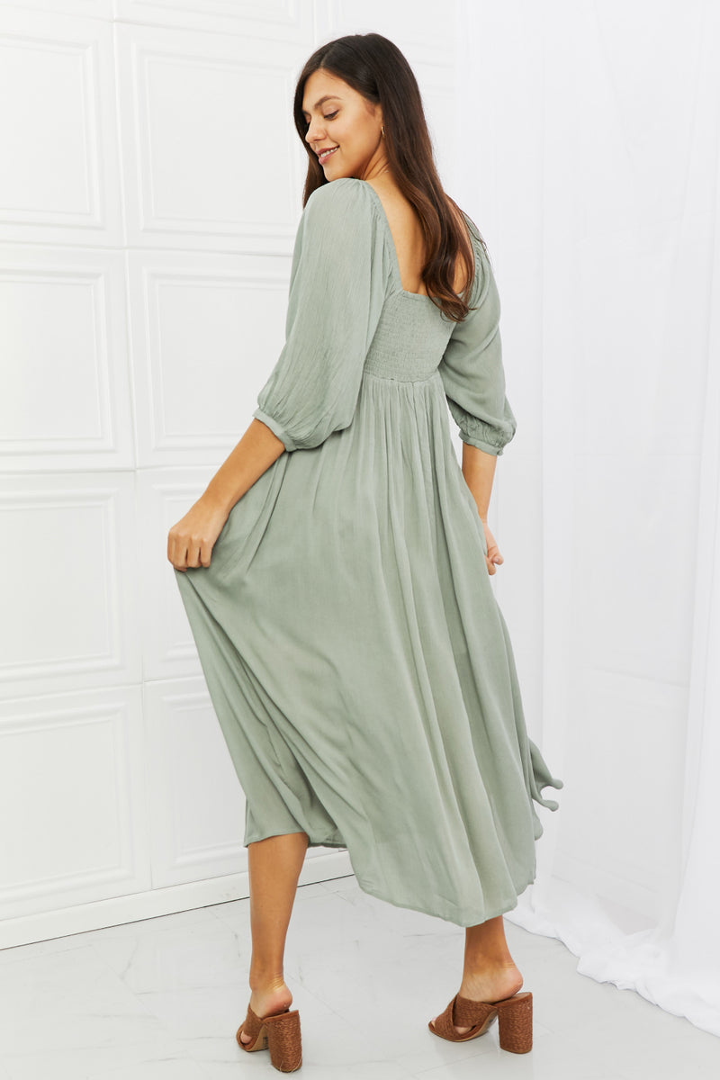 Lovely Day Full Size Midi Dress
