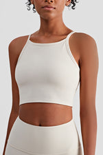 Round Neck Cropped Sports Cami