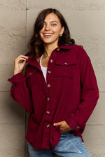 Collared Neck Buttoned Front Pocket Jacket