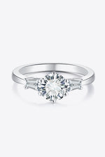 Loyal Love 1 Carat Moissanite Platinum-Plated Ring(ALLOW 5-15 BUSINESS DAYS FOR PROCESSING AND SHIPPING)