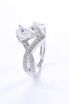 1 Carat Moissanite Teardrop 925 Sterling Silver Ring(PLEASE ALLOW 7-15 DAYS FOR ORDERING AND PROCESSING)