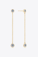 Moissanite Chain Earrings(PLEASE ALLOW 5-14 DAYS FOR PROCESSING AND SHIPPING)