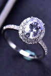 2 Carat Moissanite Platinum-Plated Ring ALLOW 5-12 BUSINESS DAYS FOR SHIPPING