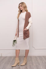 Colorblock Knit Cardigan