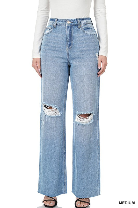 Zenana High-Rise Wide Leg Jeans