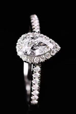 2 Carat Moissanite Teardrop Cluster Ring ALLOW 5-12 BUSINESS DAYS FOR SHIPPING