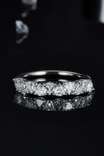 1 Carat Moissanite 925 Sterling Silver Half-Eternity Ring(PLEASE ALLOW 7-15 DAYS FOR ORDERING AND PROCESSING)