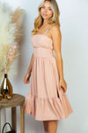 Spaghetti Strap Ruffle Hem Dress