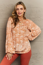 Just For You Full Size Aztec Tunic Top