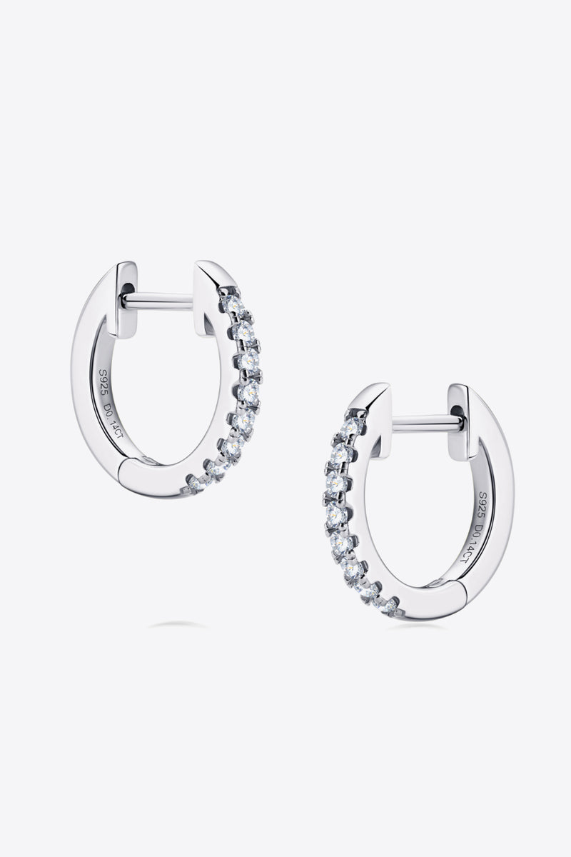 Moissanite 925 Sterling Silver Huggie Earrings(PLEASE ALLOW 7-15 DAYS FOR ORDERING AND PROCESSING)