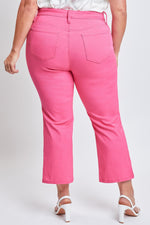 Full Size Mid-Rise Hyperstretch Cropped Straight Pants