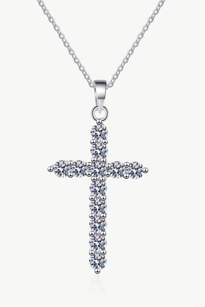 Moissanite Cross Pendant Chain Necklace ALLOW 5-12 BUSINESS DAYS FOR SHIPPING