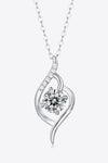 Platinum-Plated 1 Carat Moissanite Pendant Necklace(PLEASE ALLOW 5-14 DAYS FOR PROCESSING AND SHIPPING)