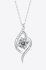 Platinum-Plated 1 Carat Moissanite Pendant Necklace(PLEASE ALLOW 5-14 DAYS FOR PROCESSING AND SHIPPING)