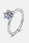 1 Carat Moissanite 6-Prong Twisted Ring ALLOW 5-12 BUSINESS DAYS FOR SHIPPING