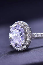 2 Carat Moissanite Platinum-Plated Ring ALLOW 5-12 BUSINESS DAYS FOR SHIPPING