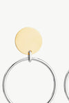 Gold-Plated Stainless Steel Drop Earrings