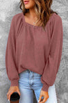 Square Neck Raglan Sleeve Top