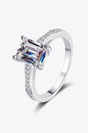 925 Sterling Silver Side Stone Moissanite Ring ALLOW 5-12 BUSINESS DAYS FOR SHIPPING