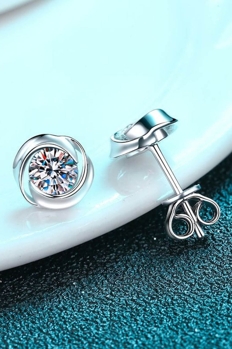 Feeling Fun Moissanite Stud Earrings(ALLOW 5-15 BUSINESS DAYS FOR PROCESSING AND SHIPPING)