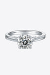 1 Carat Moissanite 925 Sterling Silver Side Stone Ring(PLEASE ALLOW 7-14 BUSINESS DAYS FOR PROCESSING AND SHIPPING)