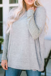 Round Neck Dropped Shoulder Sweater