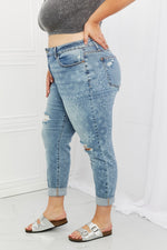 Judy Blue Maika Full Size Paisley Patterned Boyfriend Jeans