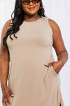 Making Music Brushed Sleeveless Dress in Mocha