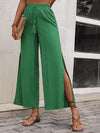 High Waist Slit Wide Leg Pants (PLEASE ALLOW 5-14 DAYS FOR PROCESSING)