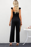 Smocked Square Neck Wide Leg Jumpsuit with Pockets(PLEASE ALLOW 5-14 DAYS FOR PROCESSING AND SHIPPING)