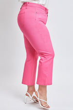 Full Size Mid-Rise Hyperstretch Cropped Straight Pants