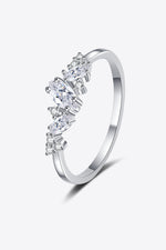 Moissanite Rhodium-Plated Ring(PLEASE ALLOW 7-15 DAYS FOR ORDERING AND PROCESSING)