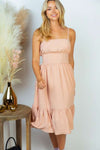 Spaghetti Strap Ruffle Hem Dress