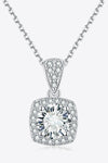 1 Carat Moissanite Square Pendant Necklace(PLEASE ALLOW 5-14 DAYS FOR PROCESSING AND SHIPPING)