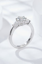 Loyal Love 1 Carat Moissanite Platinum-Plated Ring(ALLOW 5-15 BUSINESS DAYS FOR PROCESSING AND SHIPPING)