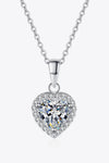 1 Carat Moissanite Heart Pendant Chain Necklace(ALLOW 5-12 BUSINESS DAYS TO PROCESS AND SHIP)