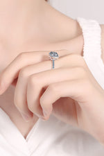 2 Carat Moissanite Square Halo Ring(PLEASE ALLOW 5-14 DAYS FOR PROCESSING AND SHIPPING)