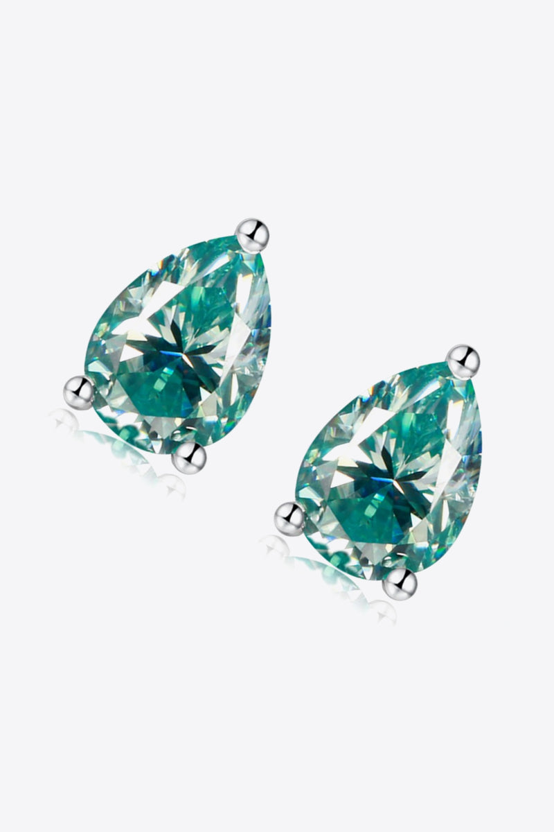 2 Carat Moissanite Teardrop Earrings(PLEASE ALLOW 5-14 DAYS FOR PROCESSING AND SHIPPING)