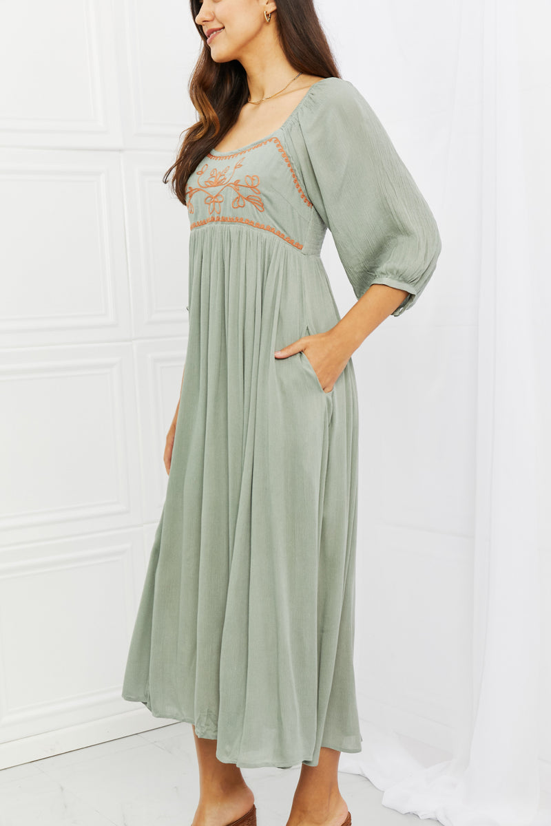 Lovely Day Full Size Midi Dress
