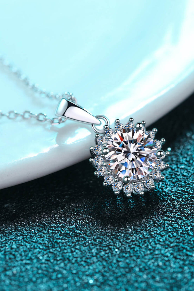 925 Sterling Silver Moissanite Pendant Necklace ALLOW 5-12 BUSINESS DAYS FOR SHIPPING