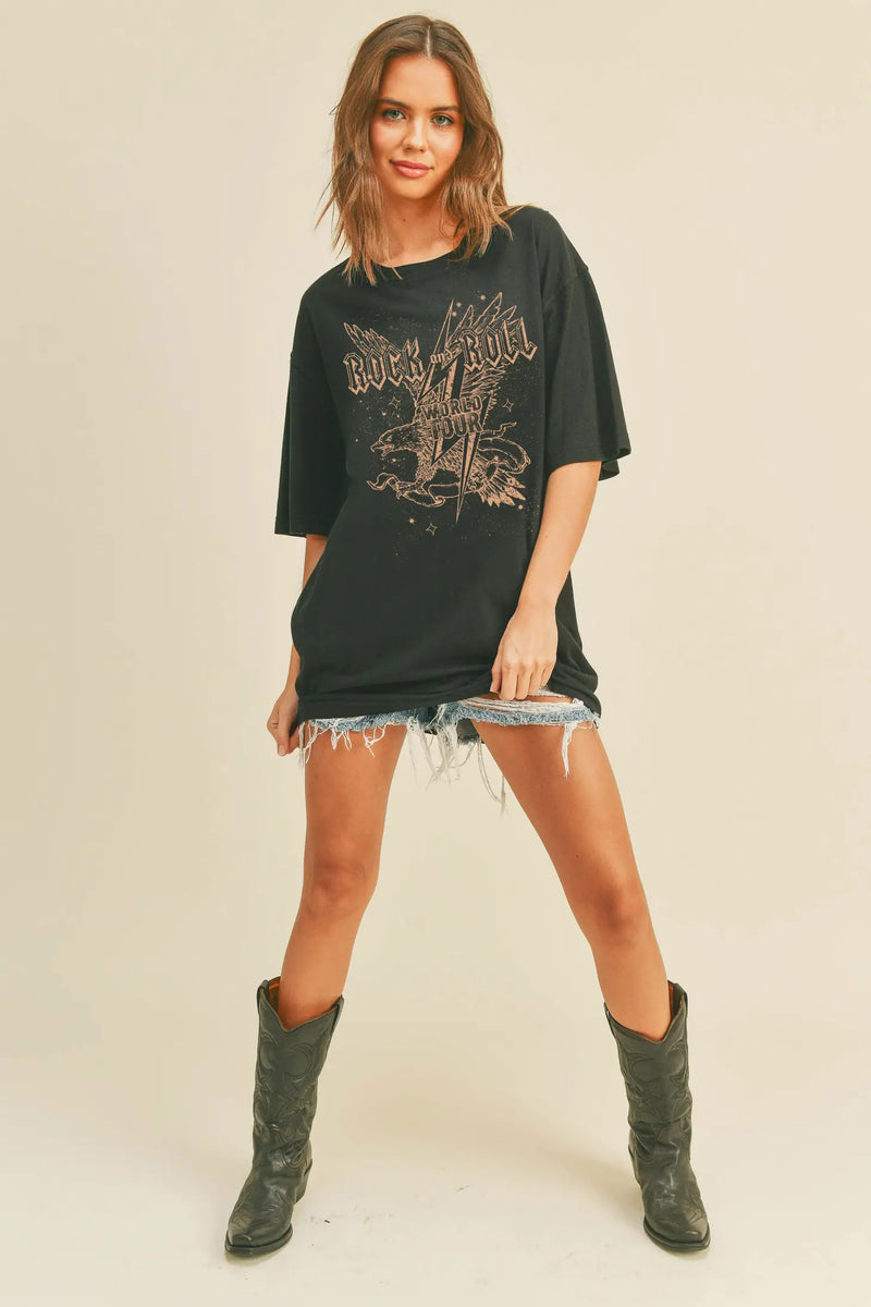 Rock & Roll World Tour Tshirt Dress