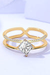 Moissanite 18K Gold-Plated Double-Layered Ring(PLEASE ALLOW 5-14 DAYS FOR PROCESSING AND SHIPPING)