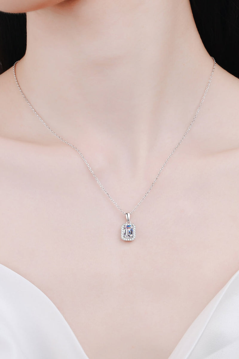 Square Moissanite Pendant Chain Necklace ALLOW 5-12 BUSINESS DAYS FOR SHIPPING