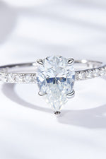 1.8 Carat Moissanite Side Stone Ring(PLEASE ALLOW 5-14 DAYS FOR PROCESSING AND SHIPPING)