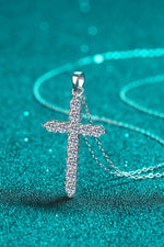 Moissanite Cross Pendant Chain Necklace ALLOW 5-12 BUSINESS DAYS FOR SHIPPING