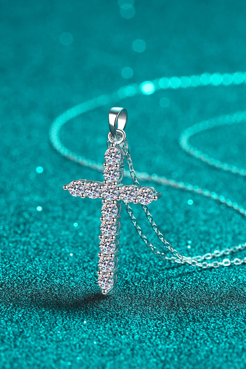 Moissanite Cross Pendant Chain Necklace ALLOW 5-12 BUSINESS DAYS FOR SHIPPING